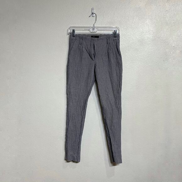 Mango MNG Blue Striped Suit Pants Sz 2 - Picture 1 of 9